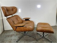 Mid-Century Eames Style Chair & Ottoman
