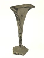 Art Nouveau Metal Bud Vase Signed TS