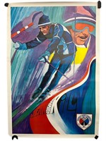 Vtg JEAN-CLAUDE KILLY Chevy Sports Ski Poster