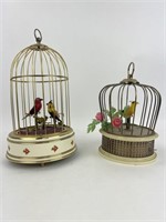 2 Mechanical Bird Cage Music Boxes