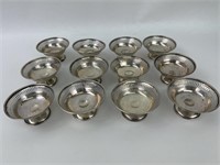 (12) WHS Co (Saart) Pierced Sterling Small Bowls