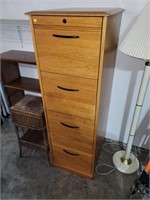 4-Drawer Wood File Cabinet 57"T X 20"W X 24"D