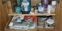 Paint, painting supplies, and more (Garage)