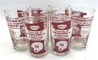 1971 Nebraska Cornhusker Football Glasses