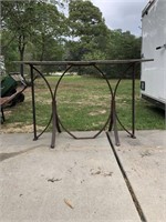 Rustic Outdoor Bar Height Table w/Granite Top