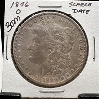 1896-O MORGAN SILVER DOLLAR SCARCE DATE