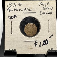1871 CALIFORNIA GOLD DOLLAR AUTHENTIC