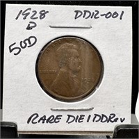 1928-D WHEAT PENNY CENT DOUBLE DIE REV