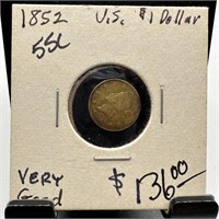1852 $1 GOLD LIBERTY