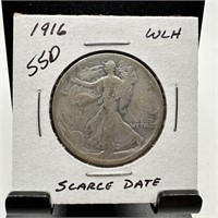 1916 WALKING LIBERTY SILVER HALF DOLLAR SCARCE