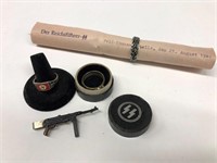 3 German rings (1- .925) & Tie tack
