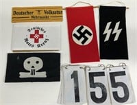 3 Arm bands & 2 small banners