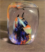 Fish Sea Coral Hand Blown Glass Paperweight