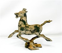 Flying Horse sculpture, metal, Japan