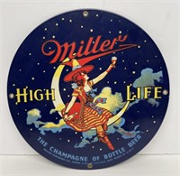 Porcelain Miller High Life Beer Advertising
