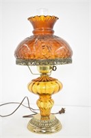 AMBER COLOR LAMP - WORKS - 21.5" TALL