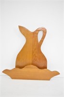 WOOD WALL JUG WITH LETTER CATCH - 17.5" T X 18.5"