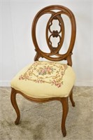 FRENCH MEDALION BACK CHAIR - 34" HIGH X 7.5" SEAT