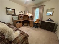 BUY THE ROOM Rustic Retro Room, Tweed Sofa, Desk