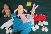 Vintage Cabbage Patch Outfits & Dolls 1 w/ Stains