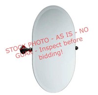 Delta Frameless Oval Mirror, Beveled Edged