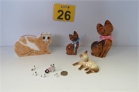 Collector Cats Wood Carved Cat, Miniature & More