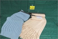 Pair Of Knitted Throw Blankets - New