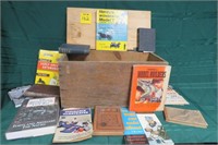 Wood Box w/ Old Books