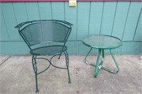Metal Patio Chair & Table