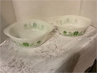 2 Glasbake bowls 2qrt