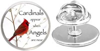 Red Cardinal Bird Jewelry, Cardinal Pin Brooch,