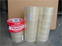 14 Rolls Of Clear Tape 1 Roll Fragile Tags