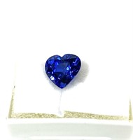 Heart shape cut blue sapphire, approx. 4.5 ct.