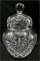 Unmarked Clear Crystal Jar w/ Lid
