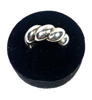 Sterling silver band style ring, size 8, 5.0 grams