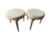 Lot of 2 Upholstered Stools 20" x 18.5"
