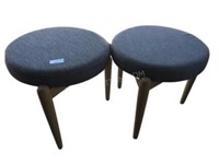 Lot of 2 Upholstered Stools 20" x 18.5"