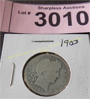 1903 Barber silver quarter