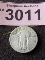 1927 Standing Liberty silver quarter