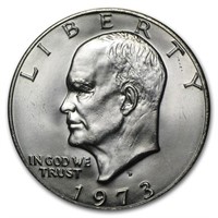1973-d Clad Eisenhower Dollar Bu