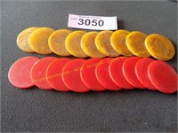 Collection of vintage poker chips