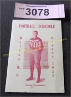 Early 1900’s football sports schedule