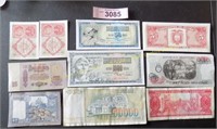 Collection of foreign paper money