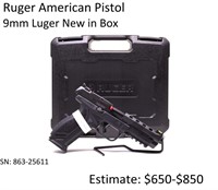 Ruger American Pistol 9mm New in Box