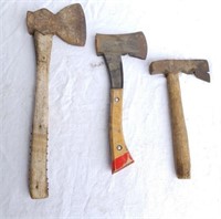 Lot Of 3 Vintage Hatchets.