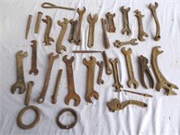 Large Selection Of Vintage Tractor Wrenches And