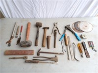 Vintage Tool Lot To Include Rivet Tools, Saw