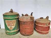 Lot To Include 3 Vintage Metal Gas Cans Including