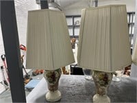 Pair of Floral Table Lamps