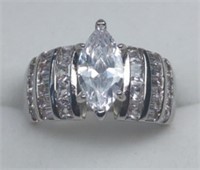 Sterling White Sapphire Ring
